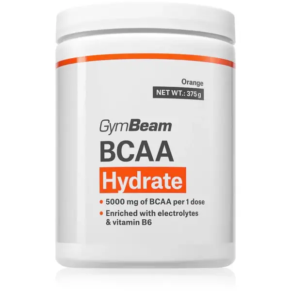 GymBeam BCAA Hydrate komplex aminokyselin pro podporu sportovního výkonu příchuť Orange 375 g