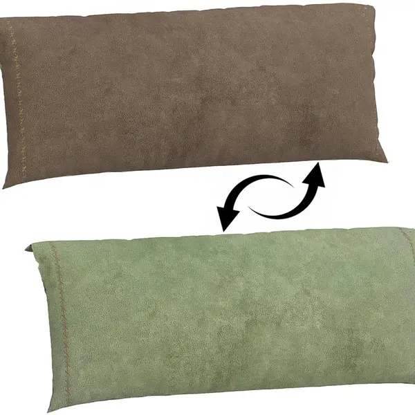 Opěrný oboustranný polštář 120x200cm kendra - hnědá/zelená