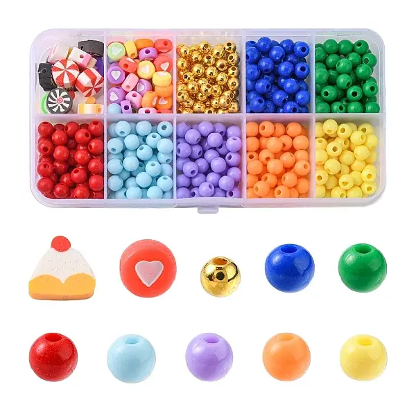 470Pcs Opaque Acrylic Beads
