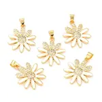 Real 18K Gold Plated Brass Micro Pave Cubic Zirconia Pendants