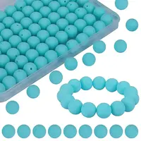 80Pcs Round Silicone Focal Beads