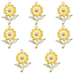 8Pcs Alloy Enamel Pendants
