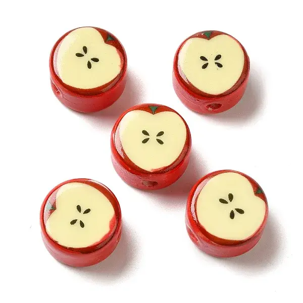 Christmas Theme Glazed Porcelain Beads