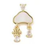 Brass Micro Pave Cubic Zirconia Pendants