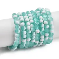 Frosted Crackle Glass Beads