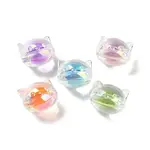 UV Plating Rainbow Iridescent Acrylic Beads