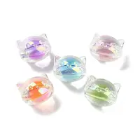 UV Plating Rainbow Iridescent Acrylic Beads