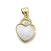 Brass Micro Pave Cubic Zirconia Pendants