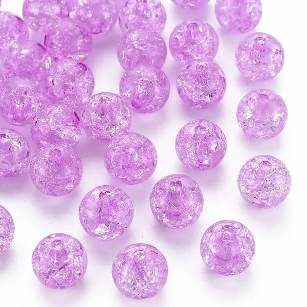 Transparent Crackle Acrylic Beads