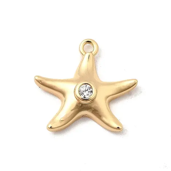 Brass Micro Pave Cubic Zirconia Pendants