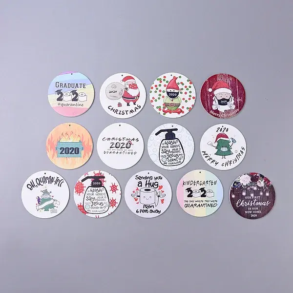 Natural Poplar Wood Big Pendants