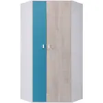 Rohová skříň šatní bílá saturn - levá/pravá