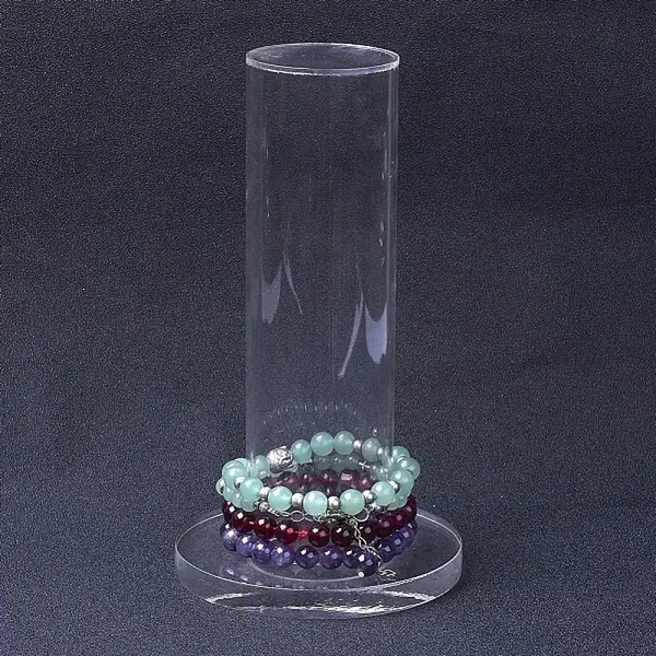 Organic Glass Vertical Tower Jewelry Bracelet Display Stand