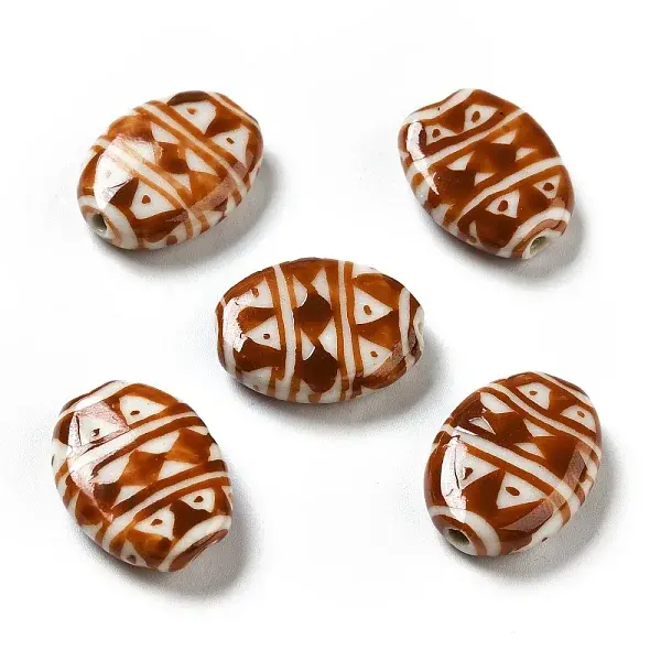 Handmade Printed Porcelain Beads