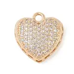 Brass Micro Pave Clear Cubic Zirconia Pendants