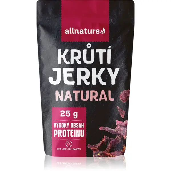Allnature Krůtí jerky Natural sušené maso krůtí 25 g