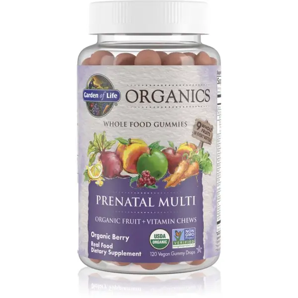 Garden of Life Mykind Organics Prenatal Multi žvýkací měkké tobolky pro ženy těhotné, kojící nebo plánující těhotenství příchuť Organic Berry 120 ks
