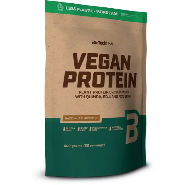 BioTechUSA Vegan Protein veganský protein příchuť Hazelnut 500 g