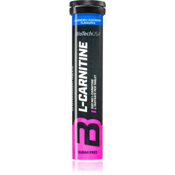 BioTechUSA L-Carnitine Tablety spalovač tuků příchuť Blueberry Raspberry 20 tbl