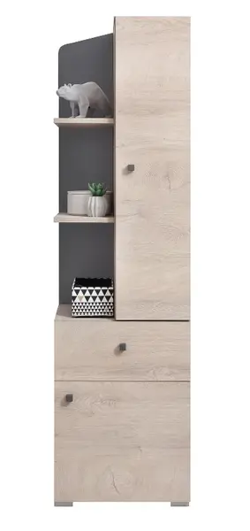 Kombinovaná skříňka gama - dub/antracit