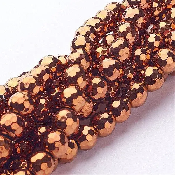Non-magnetic Synthetic Hematite Beads Strands