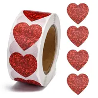Heart Shaped Stickers Roll