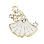 Alloy Enamel Pendants with Rhinestone