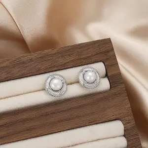 925 Sterling Silver Flat Round Stud Earrings