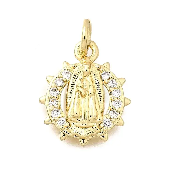 Brass Micro Pave Cubic Zirconia Pendants