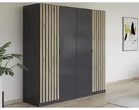 Šatníková skriňa Genua, 181 cm, tmavo šedá/artisan%