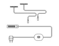 Sada LED osvetlenia  (2 ks) pozdĺžna, teplá biela%