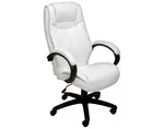 Kancelárske kreslo Stuart, biela ekokoža%