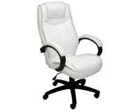 Kancelárske kreslo Stuart, biela ekokoža%