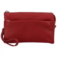 Dámska kožená crossbody kabelka tmavo červená - Katana Isola