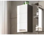 Závesná kúpeľňová skrinka Gloss, antracit/biely lesk%
