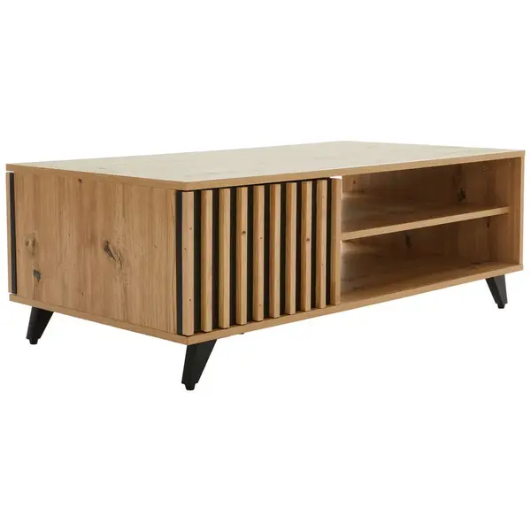 MID.YOU KONFERENČNÍ STOLEK, černá, barvy dubu, kov, kompozitní dřevo, 110/60/39 cm