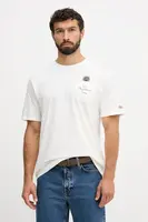 Bavlněné tričko MC2 Saint Barth pánské, béžová barva, CONR0002