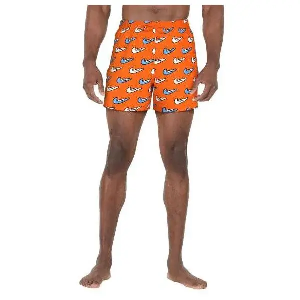 Nike MULTI PRINT Pánské plavecké šortky, oranžová, velikost
