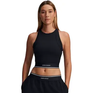 Under Armour MERIDIAN RIB BRANDED TANK Dámské sportovní tílko, černá, velikost L
