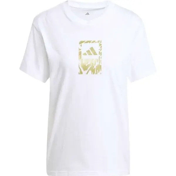 adidas TECH METALLIC TEE Dámské triko, bílá, velikost