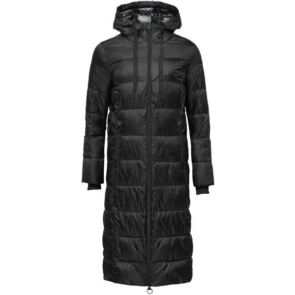 Willard BLONDA Dámský dlouhý prošívaný kabát, černá, velikost XXL