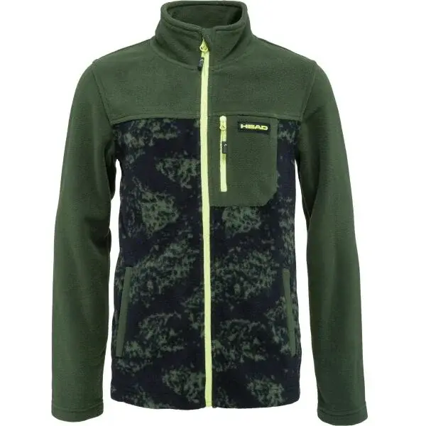 Head BONY Chlapecká fleecová mikina, zelená, velikost 116-122