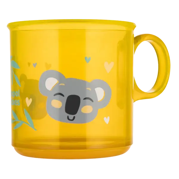 CANPOL BABIES Hrneček protiskluzový Exotic animals - žlutý 170 ml