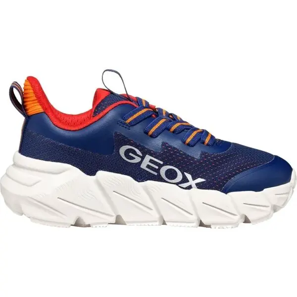 Geox J FLEXYPER FAST A Dětské vycházkové boty, tmavě modrá, velikost