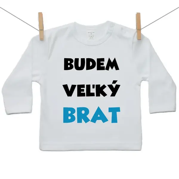 Boodyy Tričko s dlhým rukávom Budem veľký brat 134 (8-9 rokov)