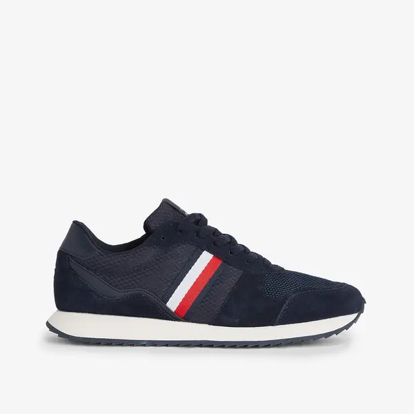 Tmavě modré pánské tenisky se semišovými detaily Tommy Hilfiger Runne - Pánské
