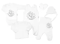 Súpravička do pôrodnice 6D, Medvedík na nechtíka, veľ. 62