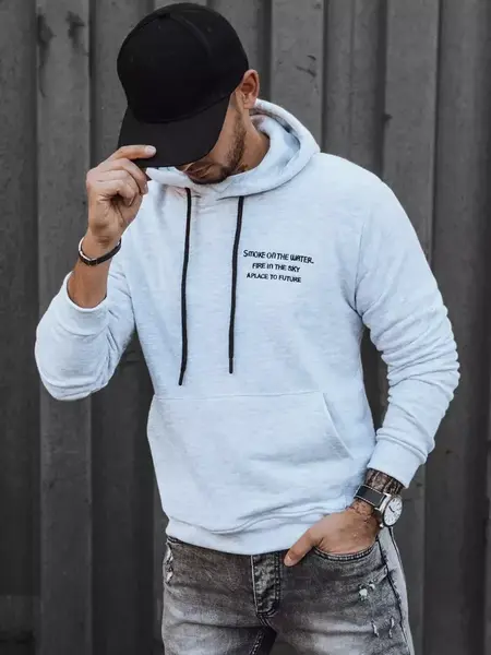 Pánská mikina s kapucí Barva šedá DSTREET
