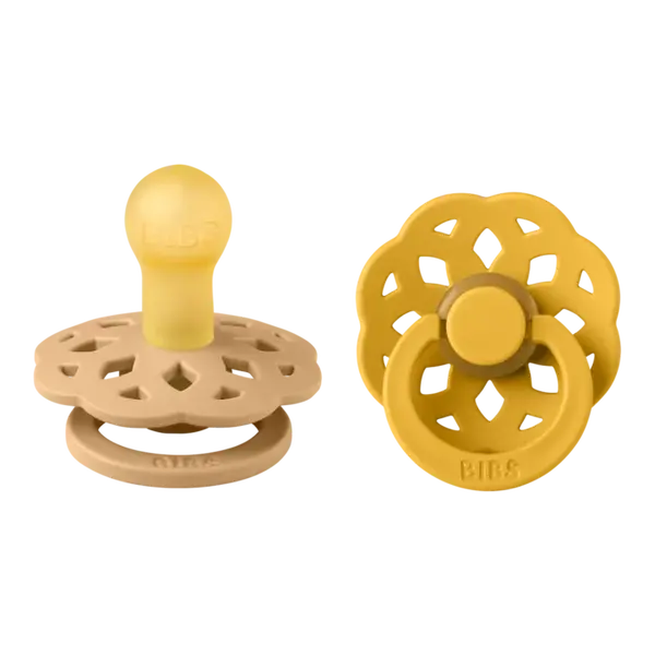 BIBS Boheme cumlíky z prírodného kaučuku 2ks - veľkosť 2, Desert Sand / Honey Bee