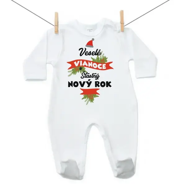 Boodyy Overal Veselé Vianoce a šťastný nový rok 104 (3-4 roky)